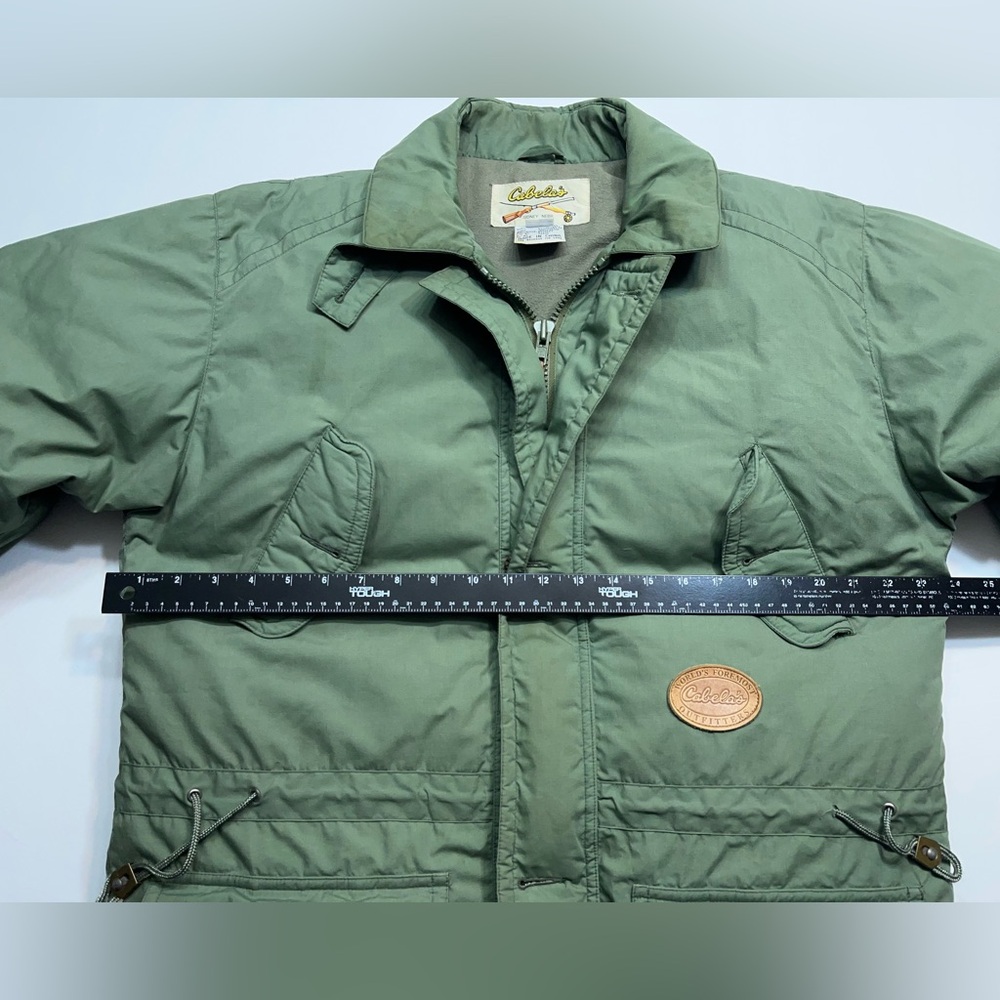 Cabela's Goose Down Field Jacket Mens Medium Fleece Lined Removable Hood  READ - Picture 7 of 16